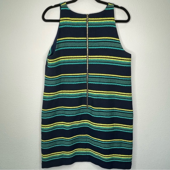 Vineyard Vines Deep Bay Striped Jacquard Shift Dress Size 12 Sleeveless Casual - Picture 2 of 7